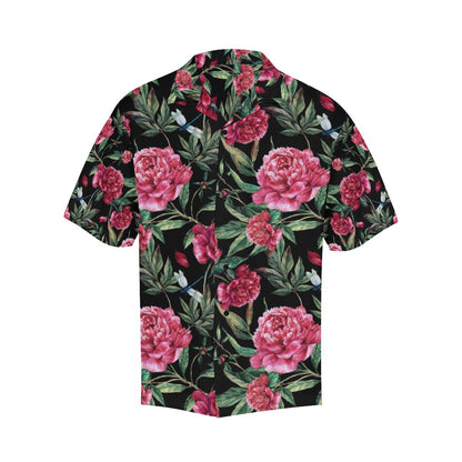 Peony Pattern Print Design PE04 Men Hawaiian Shirt-JorJune