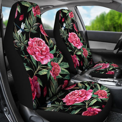 Peony Pattern Print Design PE04 Universal Fit Car Seat Covers-JorJune