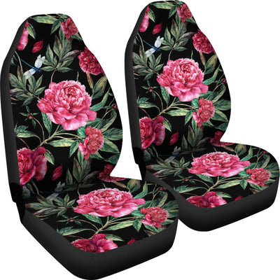 Peony Pattern Print Design PE04 Universal Fit Car Seat Covers-JorJune