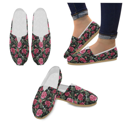 Peony Pattern Print Design PE04 Women Casual Shoes-JorJune.com
