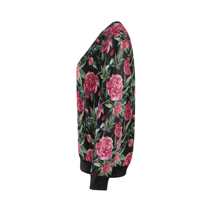Peony Pattern Print Design PE04 Women Long Sleeve Sweatshirt-JorJune