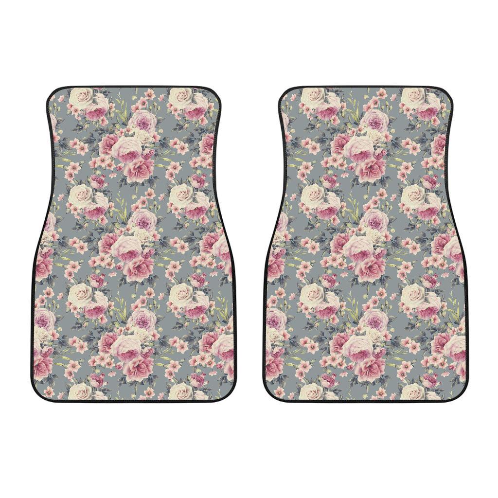 Peony Pattern Print Design PE05 Car Floor Mats-JORJUNE.COM