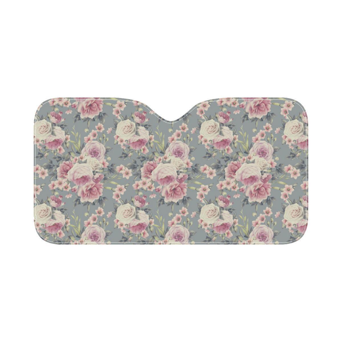 Peony Pattern Print Design PE05 Car Sun Shade-JorJune