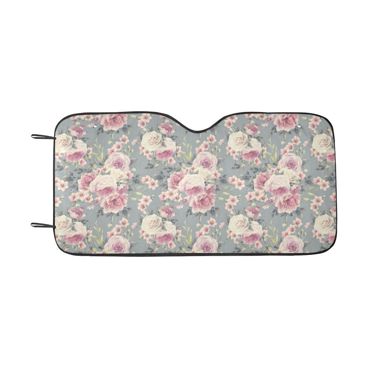Peony Pattern Print Design PE05 Car Sun Shade-JorJune