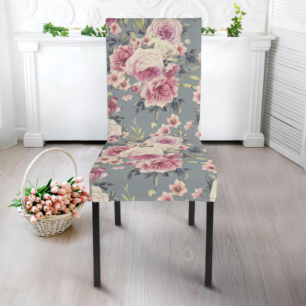 Peony Pattern Print Design PE05 Dining Chair Slipcover-JORJUNE.COM