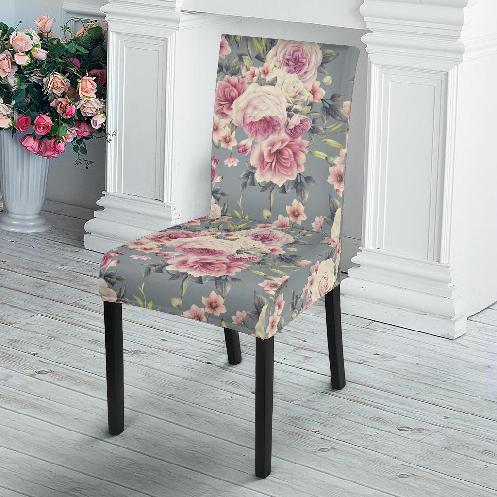 Peony Pattern Print Design PE05 Dining Chair Slipcover-JORJUNE.COM