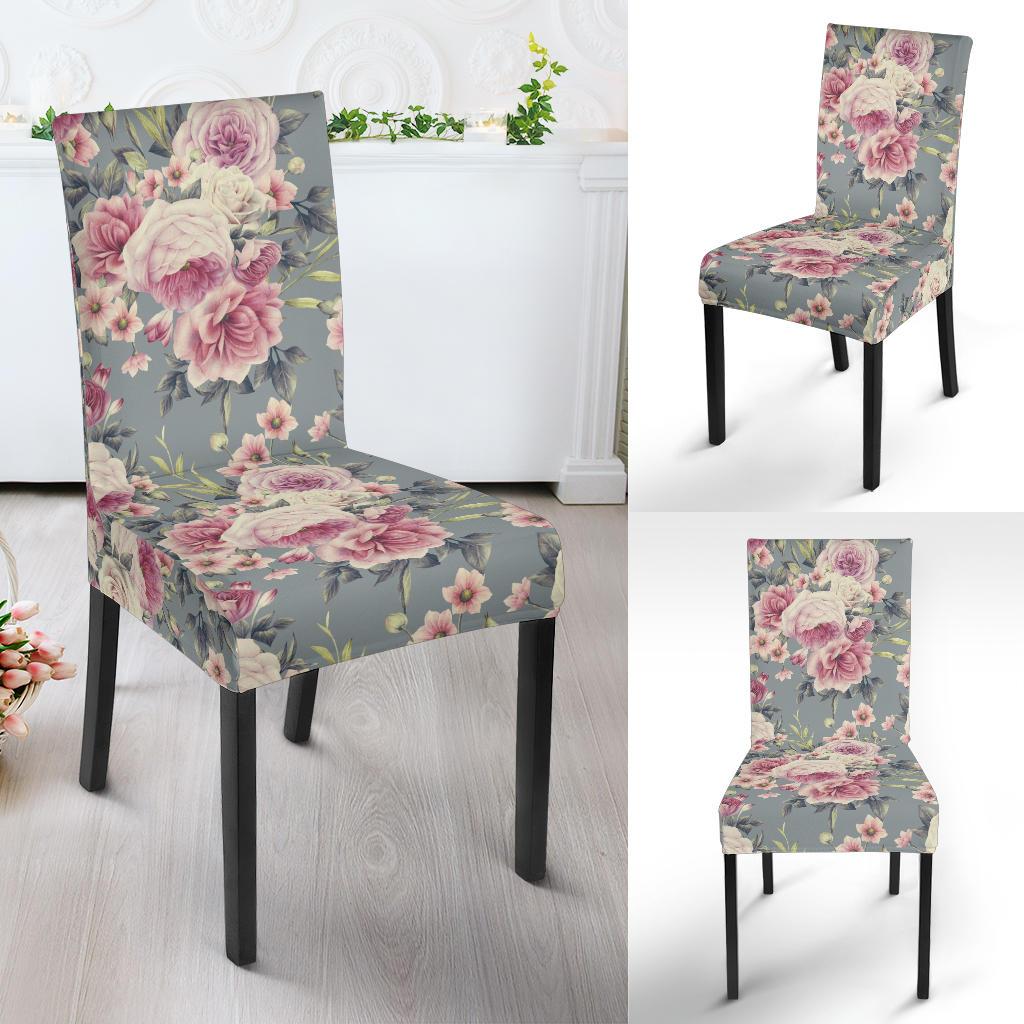Peony Pattern Print Design PE05 Dining Chair Slipcover-JORJUNE.COM