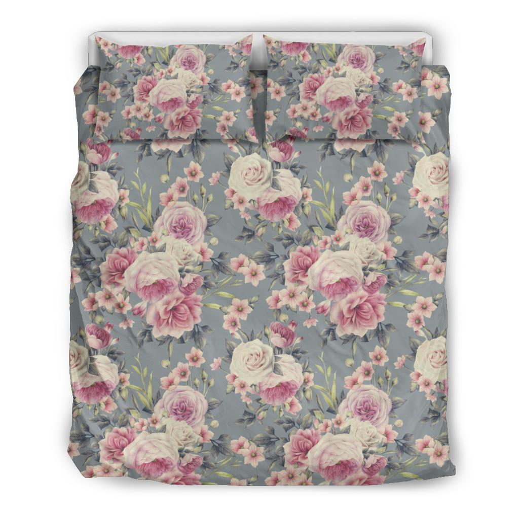 Peony Pattern Print Design PE05 Duvet Cover Bedding Set-JORJUNE.COM
