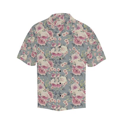 Peony Pattern Print Design PE05 Men Hawaiian Shirt-JorJune