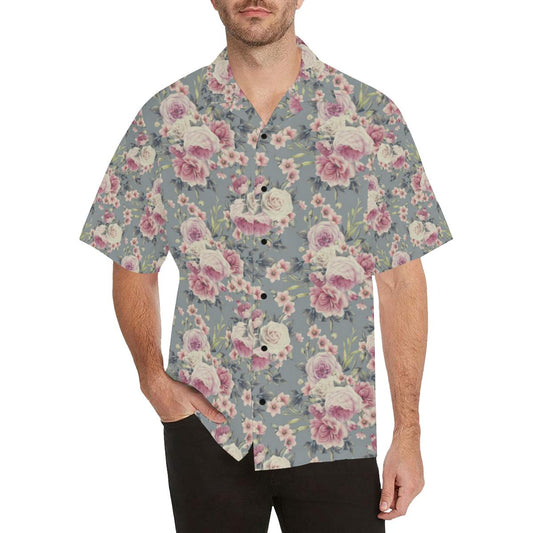 Peony Pattern Print Design PE05 Men Hawaiian Shirt-JorJune
