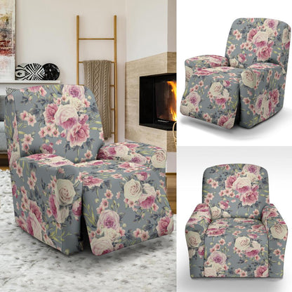 Peony Pattern Print Design PE05 Recliner Slipcover-JORJUNE.COM