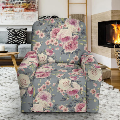 Peony Pattern Print Design PE05 Recliner Slipcover-JORJUNE.COM