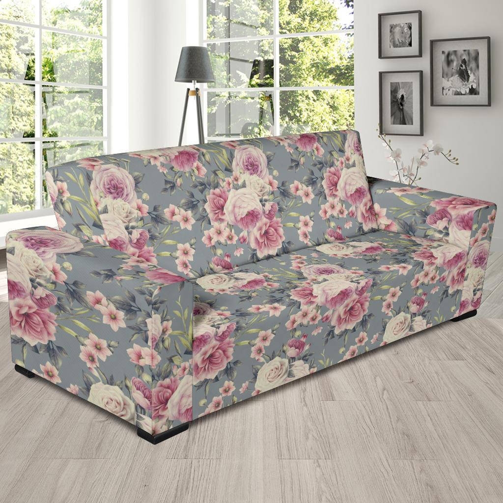 Peony Pattern Print Design PE05 Sofa Slipcover-JORJUNE.COM