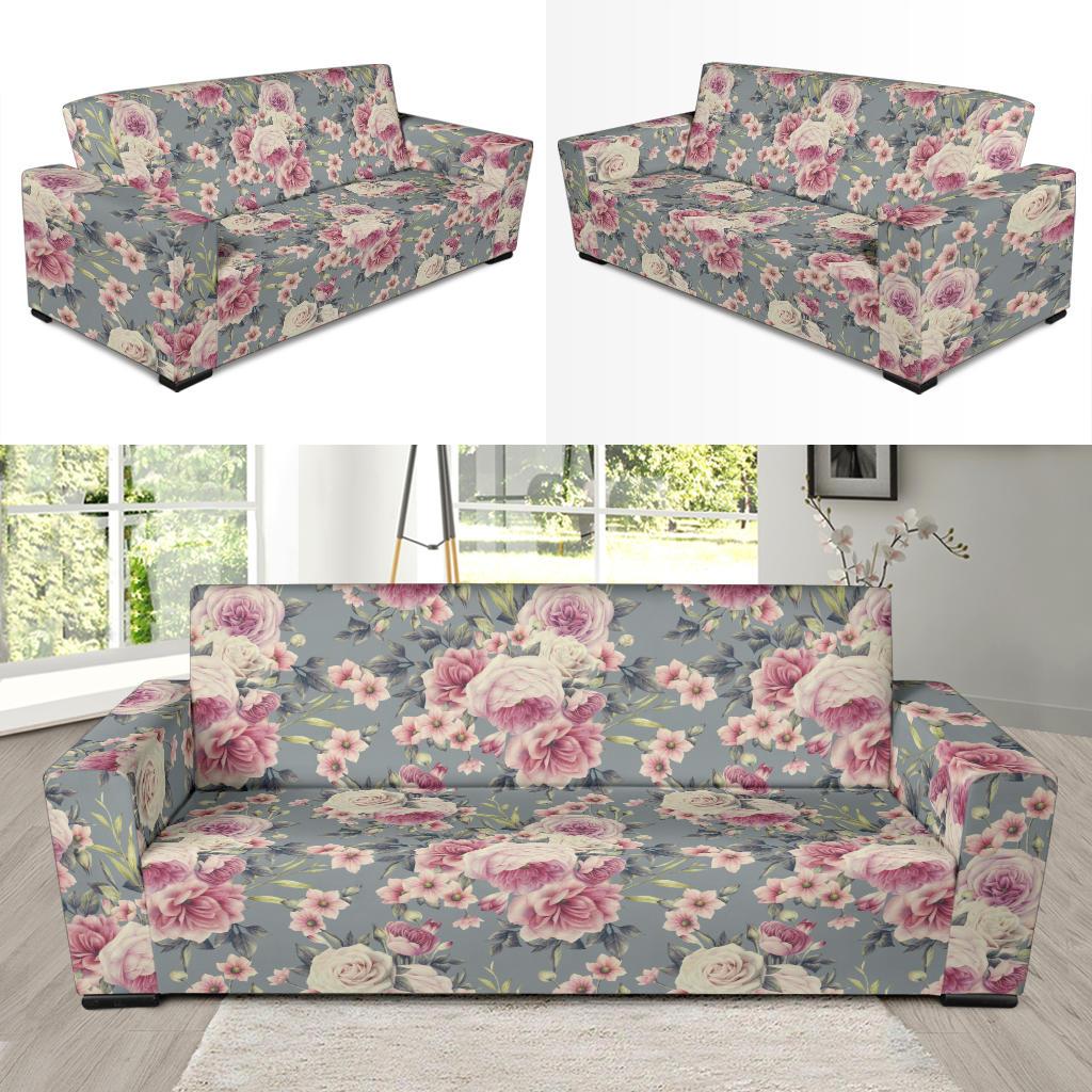 Peony Pattern Print Design PE05 Sofa Slipcover-JORJUNE.COM