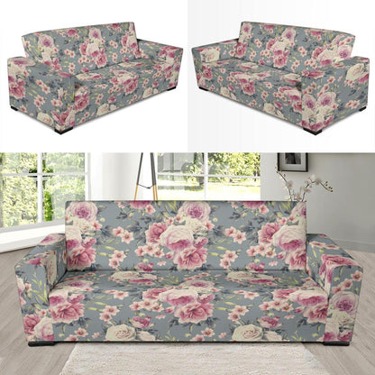 Peony Pattern Print Design PE05 Sofa Slipcover-JORJUNE.COM