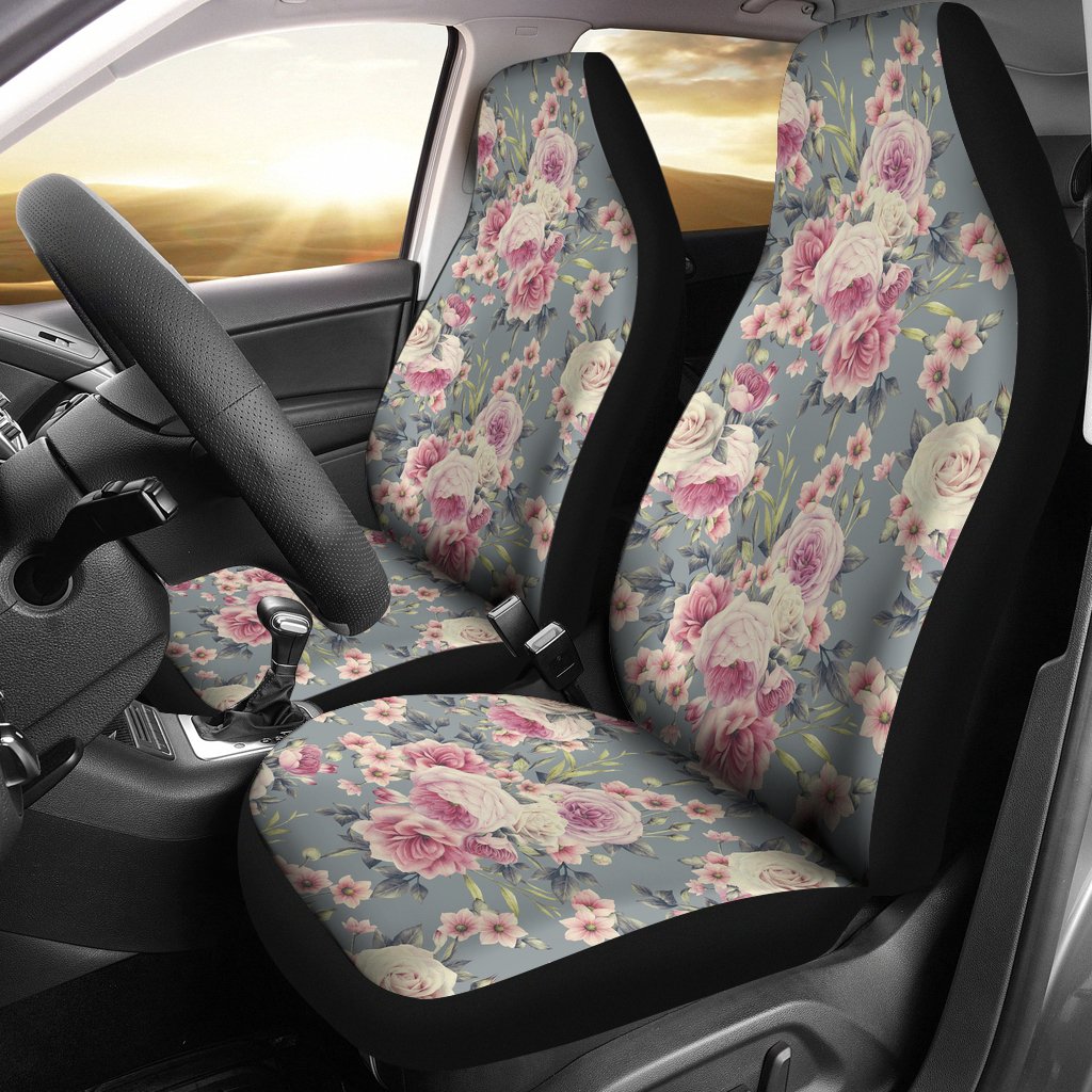 Peony Pattern Print Design PE05 Universal Fit Car Seat Covers-JorJune