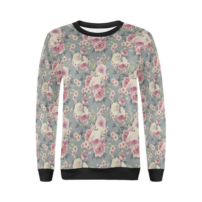 Peony Pattern Print Design PE05 Women Long Sleeve Sweatshirt-JorJune