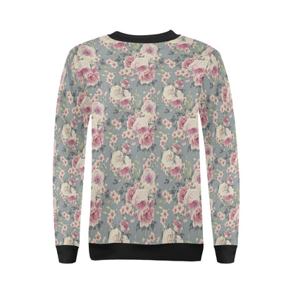 Peony Pattern Print Design PE05 Women Long Sleeve Sweatshirt-JorJune