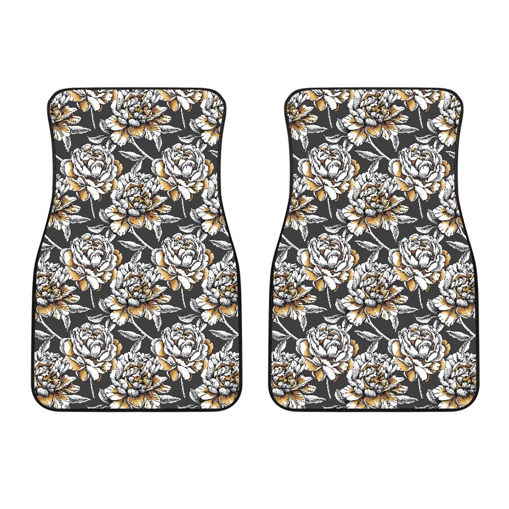 Peony Pattern Print Design PE06 Car Floor Mats-JORJUNE.COM