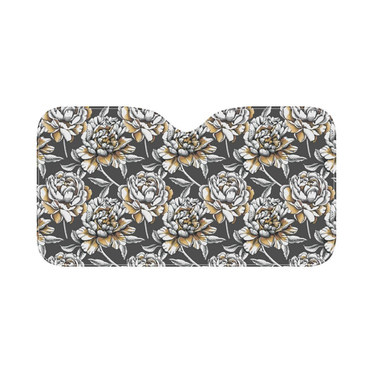 Peony Pattern Print Design PE06 Car Sun Shade-JorJune