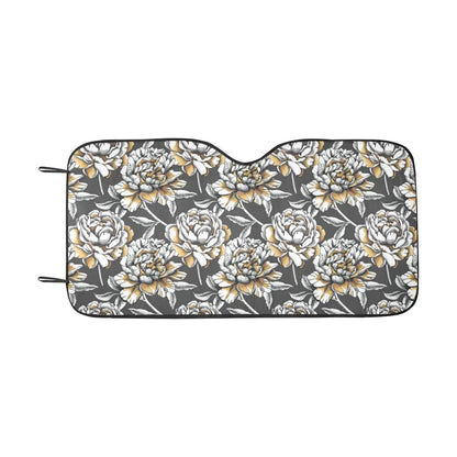 Peony Pattern Print Design PE06 Car Sun Shade-JorJune