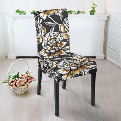 Peony Pattern Print Design PE06 Dining Chair Slipcover-JORJUNE.COM
