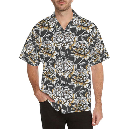 Peony Pattern Print Design PE06 Men Hawaiian Shirt-JorJune