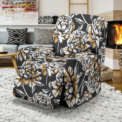 Peony Pattern Print Design PE06 Recliner Slipcover-JORJUNE.COM