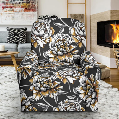 Peony Pattern Print Design PE06 Recliner Slipcover-JORJUNE.COM