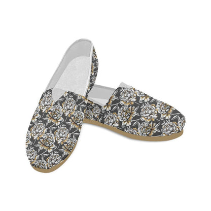 Peony Pattern Print Design PE06 Women Casual Shoes-JorJune.com