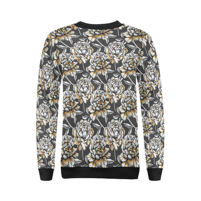 Peony Pattern Print Design PE06 Women Long Sleeve Sweatshirt-JorJune