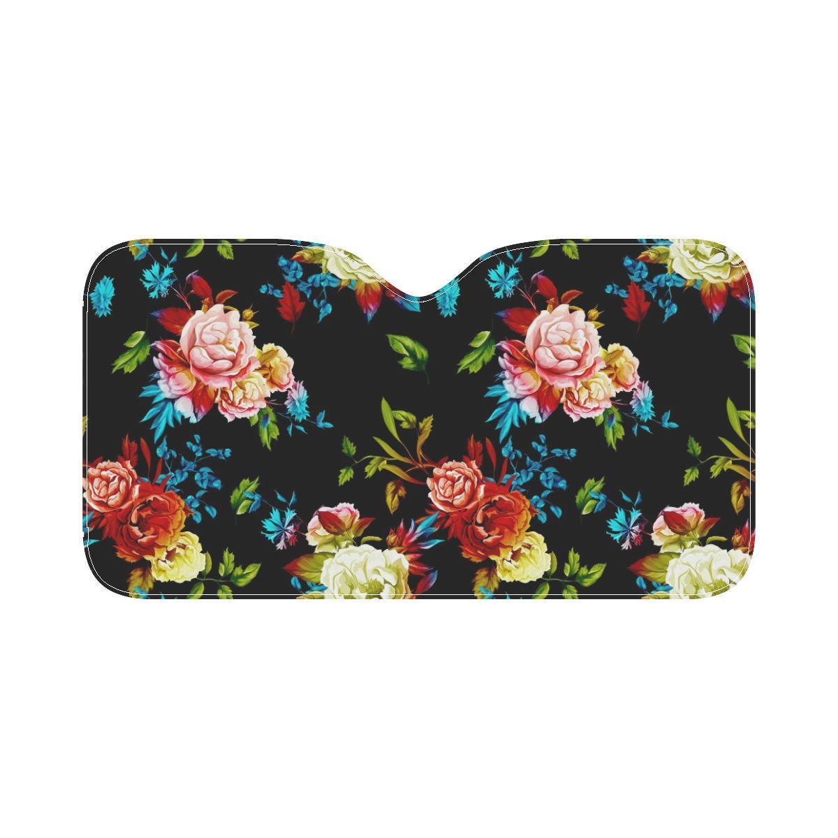 Peony Pattern Print Design PE07 Car Sun Shade-JorJune