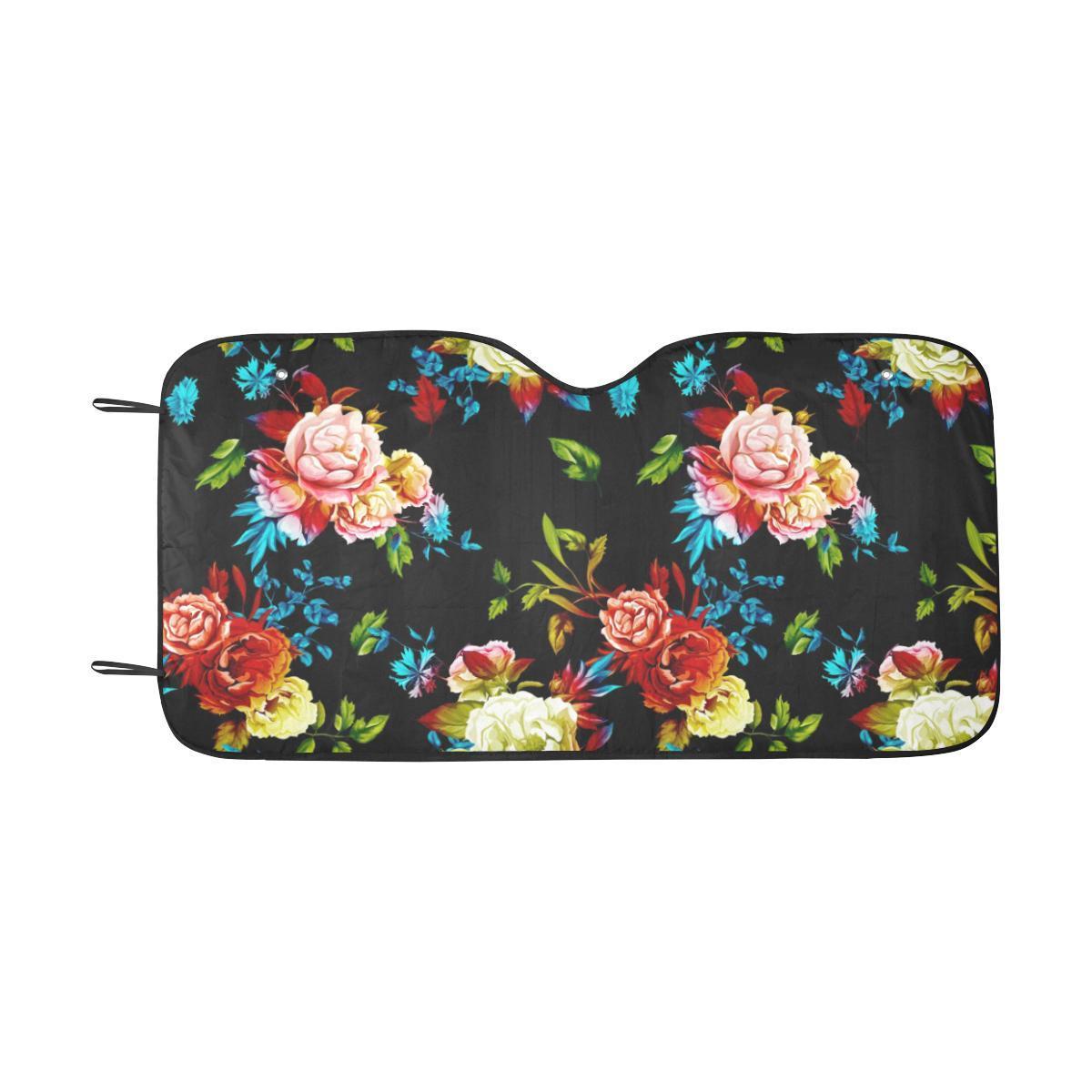 Peony Pattern Print Design PE07 Car Sun Shade-JorJune