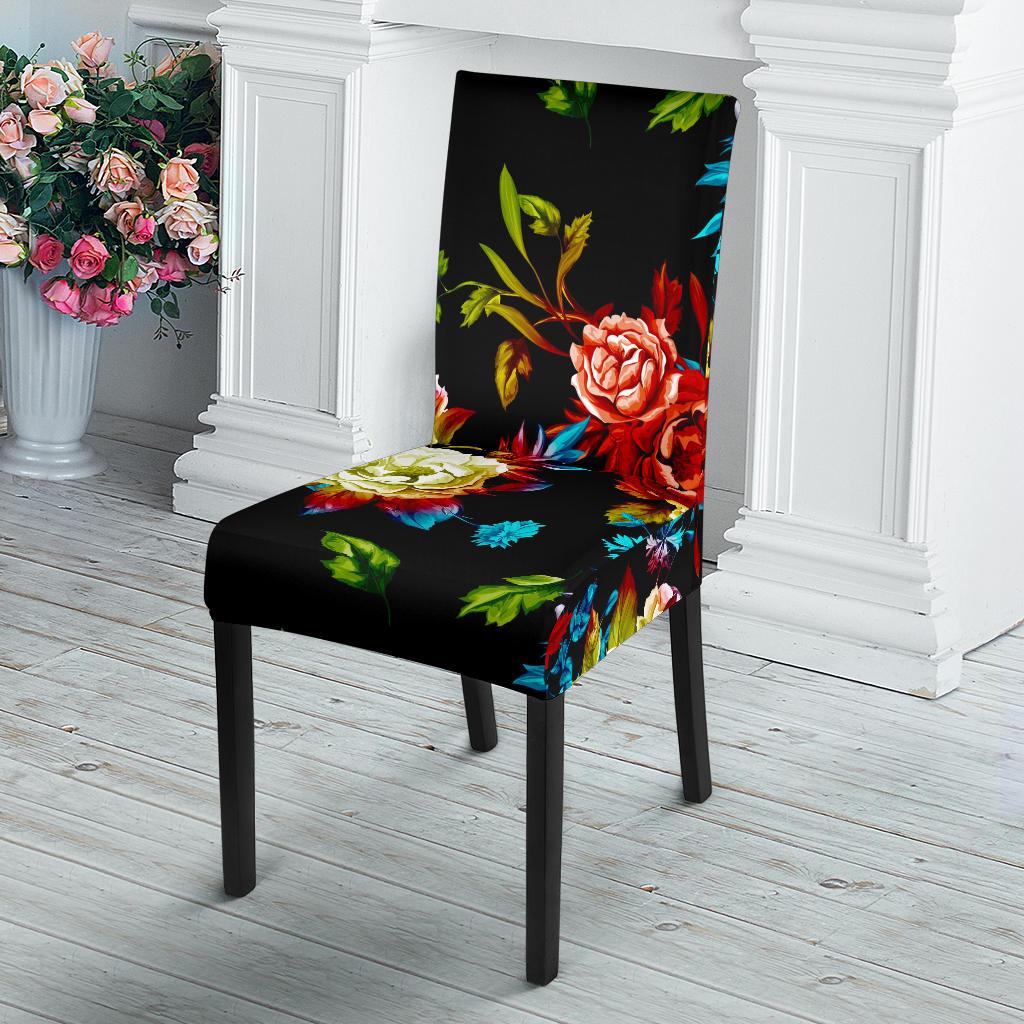 Peony Pattern Print Design PE07 Dining Chair Slipcover-JORJUNE.COM