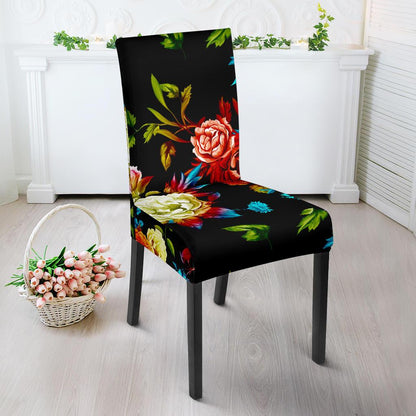Peony Pattern Print Design PE07 Dining Chair Slipcover-JORJUNE.COM