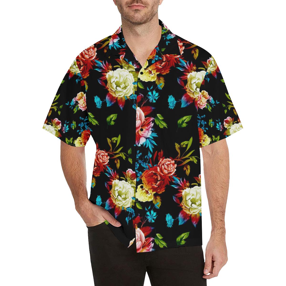 Peony Pattern Print Design PE07 Men Hawaiian Shirt-JorJune