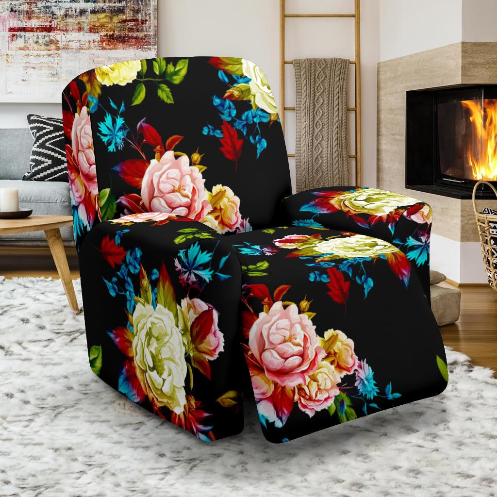 Peony Pattern Print Design PE07 Recliner Slipcover-JORJUNE.COM