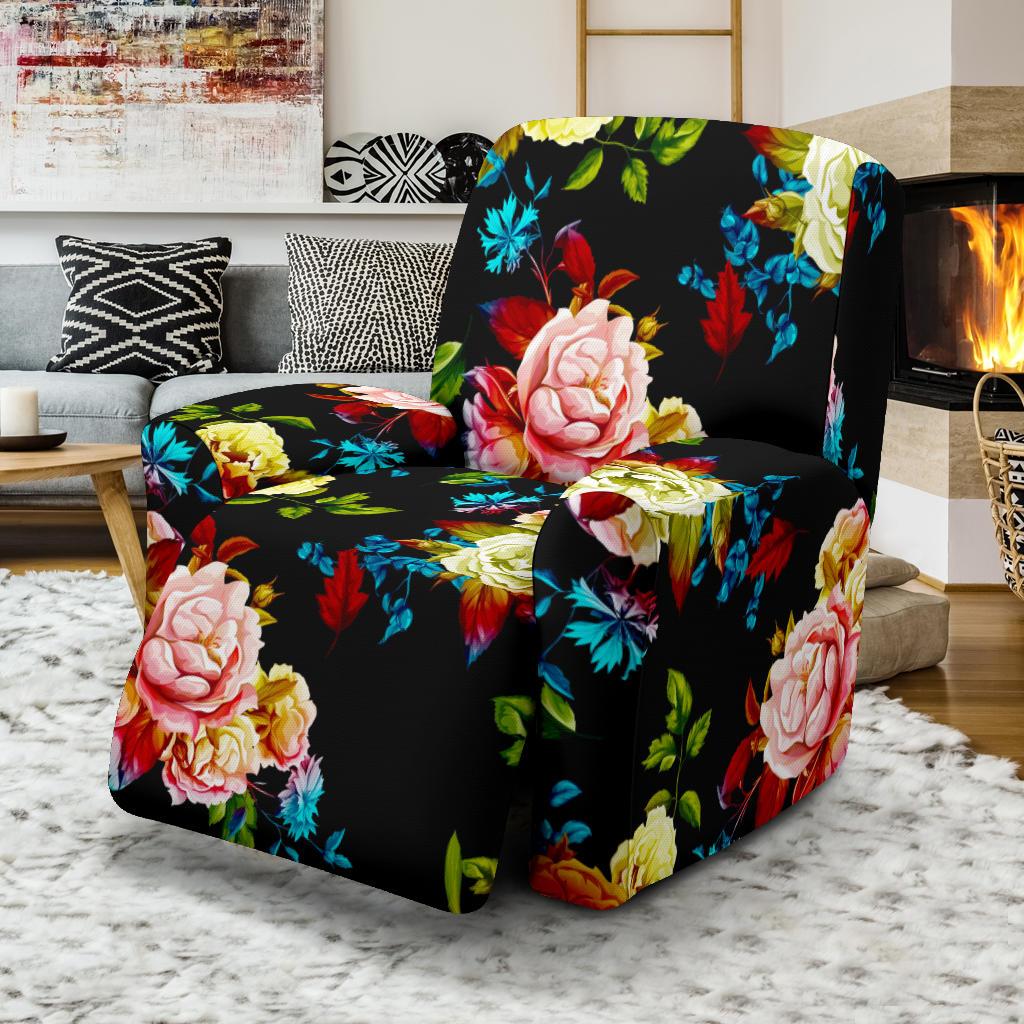 Peony Pattern Print Design PE07 Recliner Slipcover-JORJUNE.COM