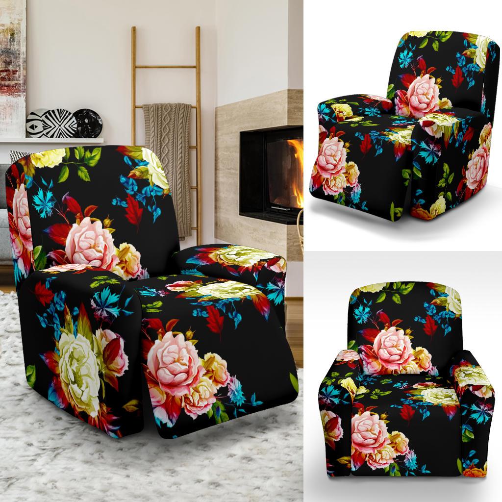 Peony Pattern Print Design PE07 Recliner Slipcover-JORJUNE.COM