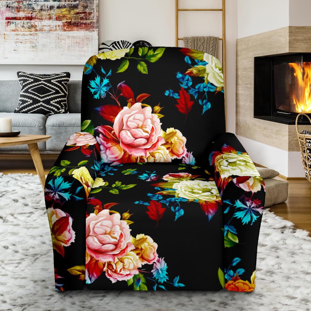 Peony Pattern Print Design PE07 Recliner Slipcover-JORJUNE.COM