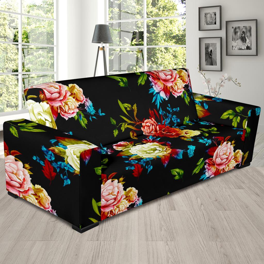 Peony Pattern Print Design PE07 Sofa Slipcover-JORJUNE.COM