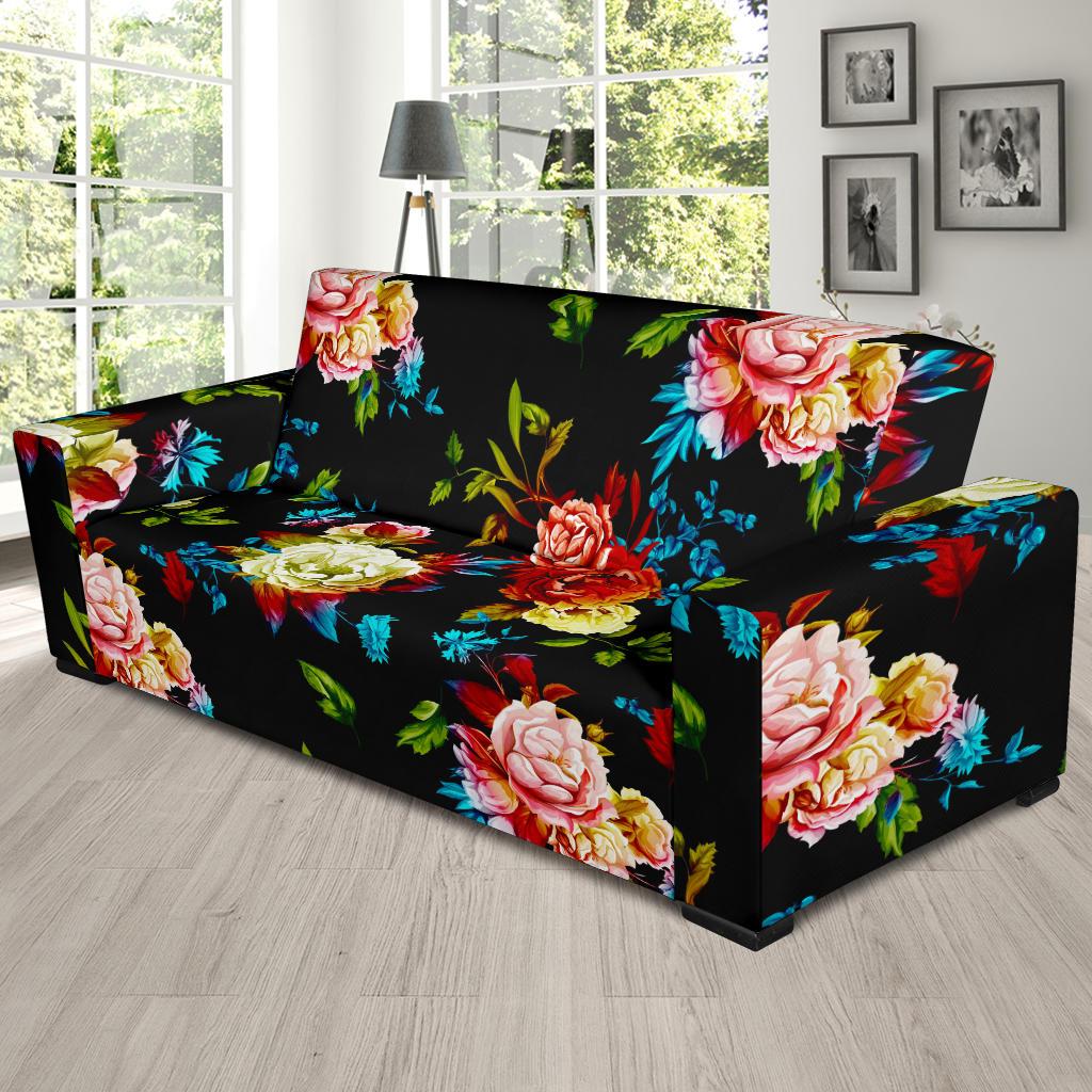 Peony Pattern Print Design PE07 Sofa Slipcover-JORJUNE.COM