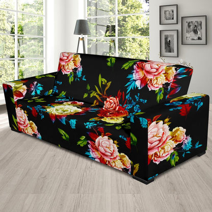 Peony Pattern Print Design PE07 Sofa Slipcover-JORJUNE.COM