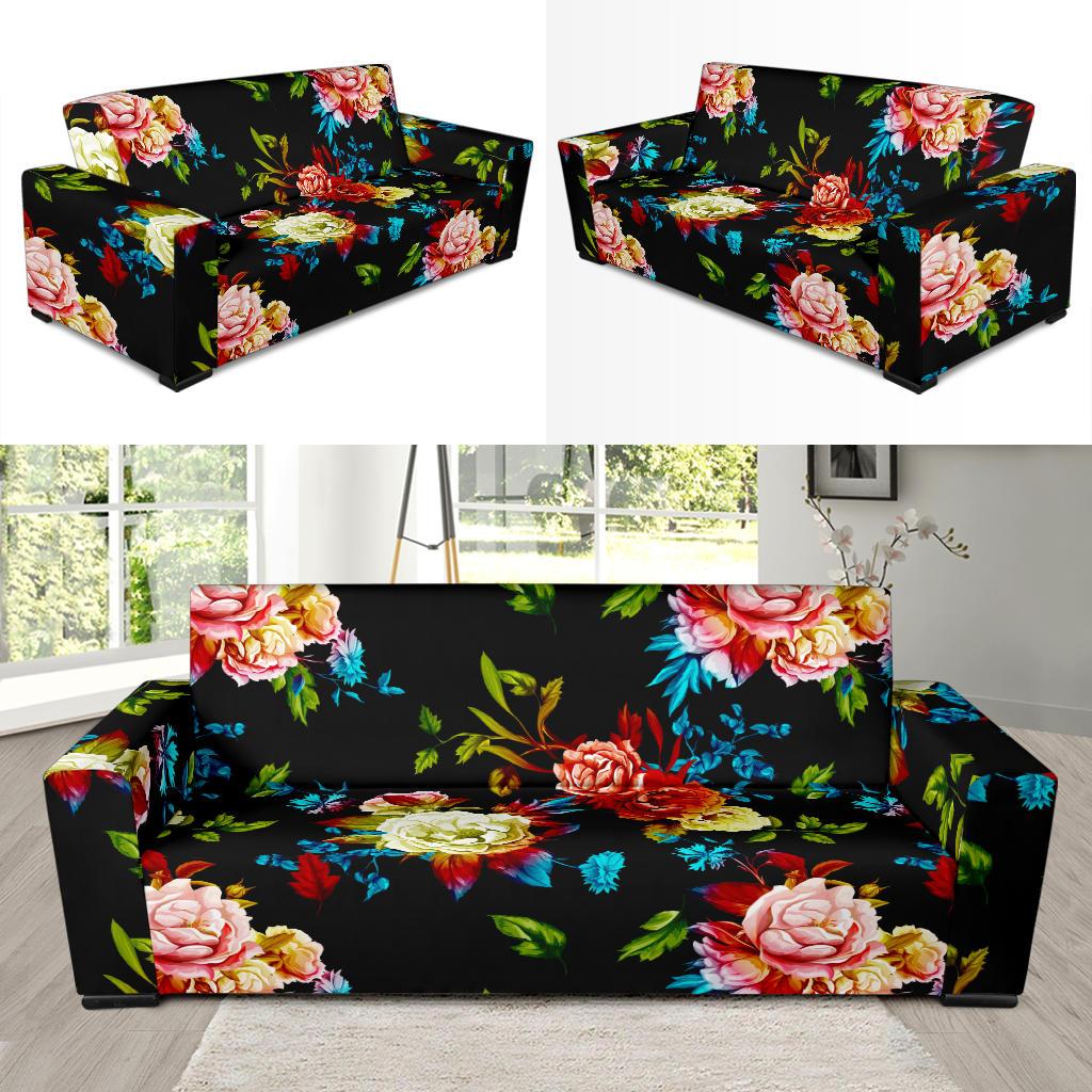 Peony Pattern Print Design PE07 Sofa Slipcover-JORJUNE.COM