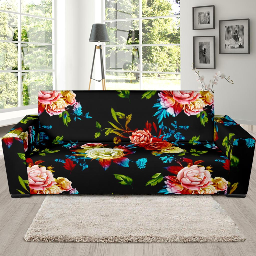 Peony Pattern Print Design PE07 Sofa Slipcover-JORJUNE.COM