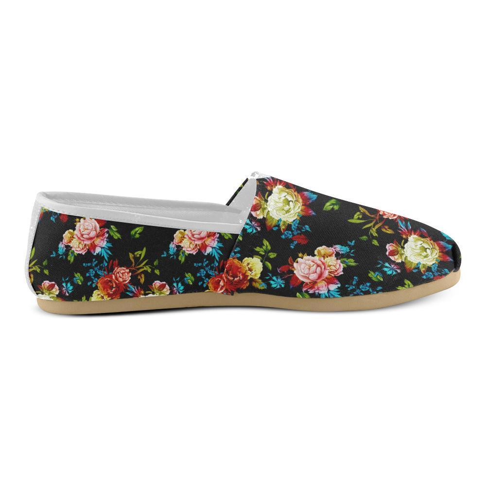Peony Pattern Print Design PE07 Women Casual Shoes-JorJune.com
