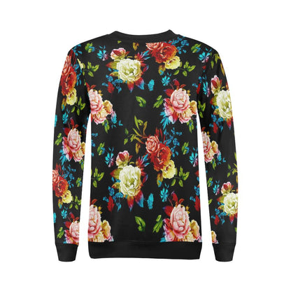 Peony Pattern Print Design PE07 Women Long Sleeve Sweatshirt-JorJune