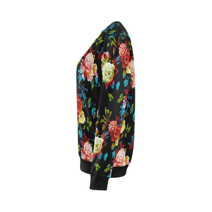 Peony Pattern Print Design PE07 Women Long Sleeve Sweatshirt-JorJune