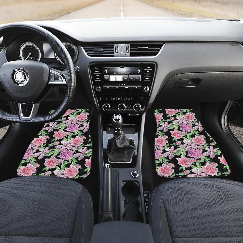 Peony Pattern Print Design PE08 Car Floor Mats-JORJUNE.COM