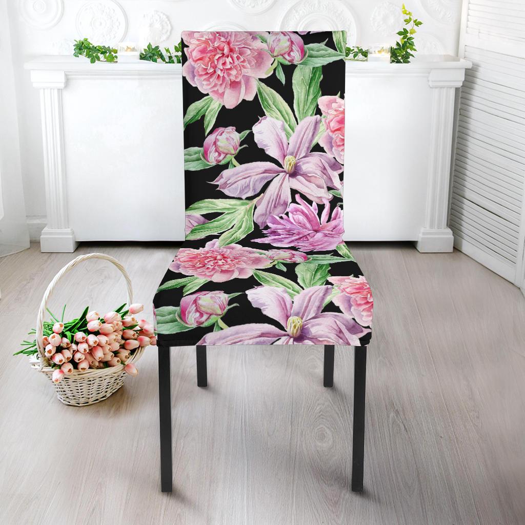 Peony Pattern Print Design PE08 Dining Chair Slipcover-JORJUNE.COM